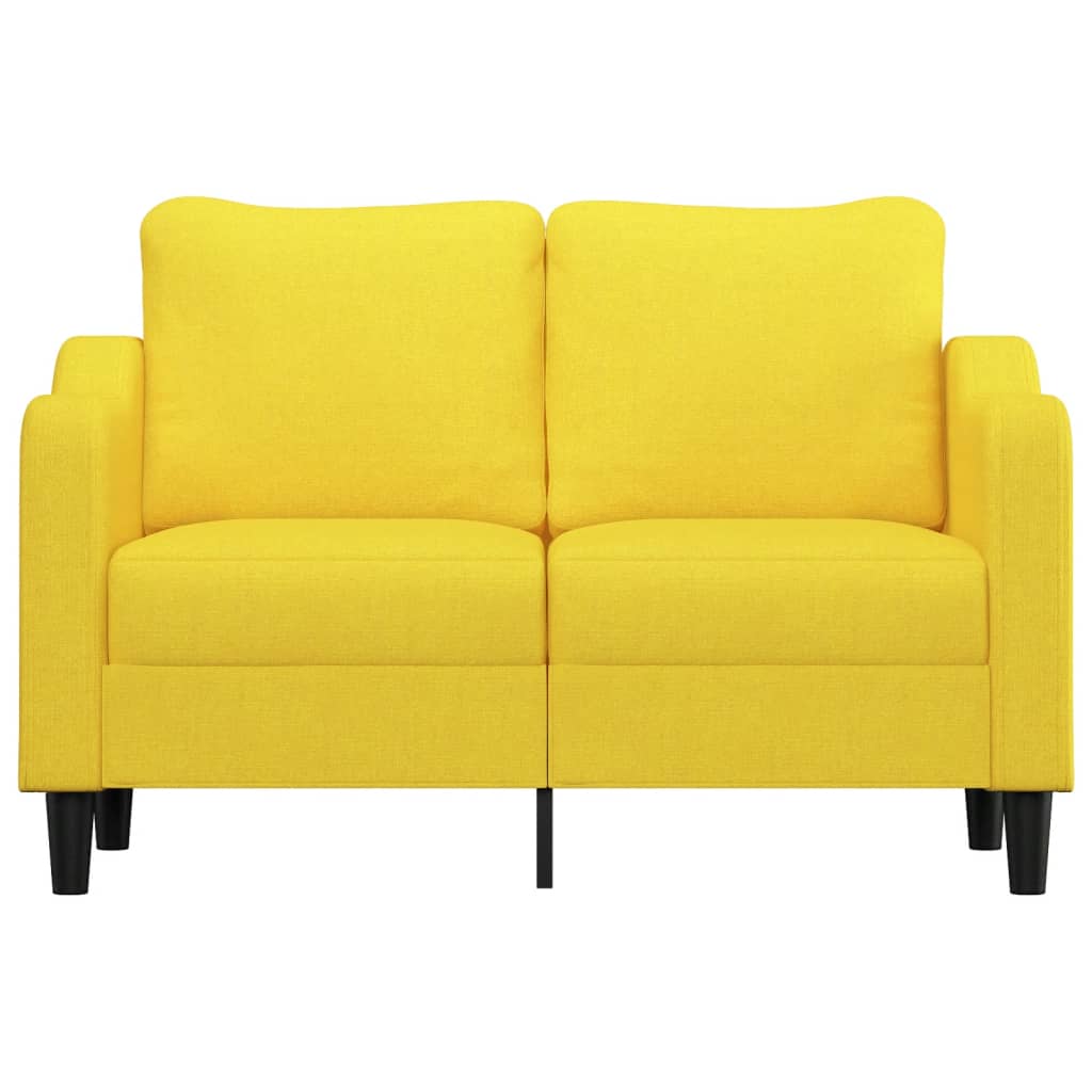 vidaXL 2-Sitzer-Sofa Hellgelb 120 cm Stoff