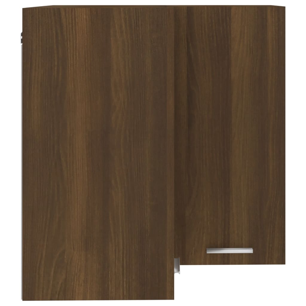 vidaXL Eck-Hängeschrank Braun Eichen-Optik 57x57x60 cm Holzwerkstoff