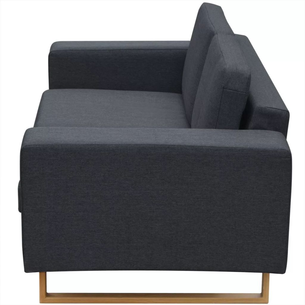 vidaXL 2-Sitzer und 3-Sitzer Sofa Set Dunkelgrau