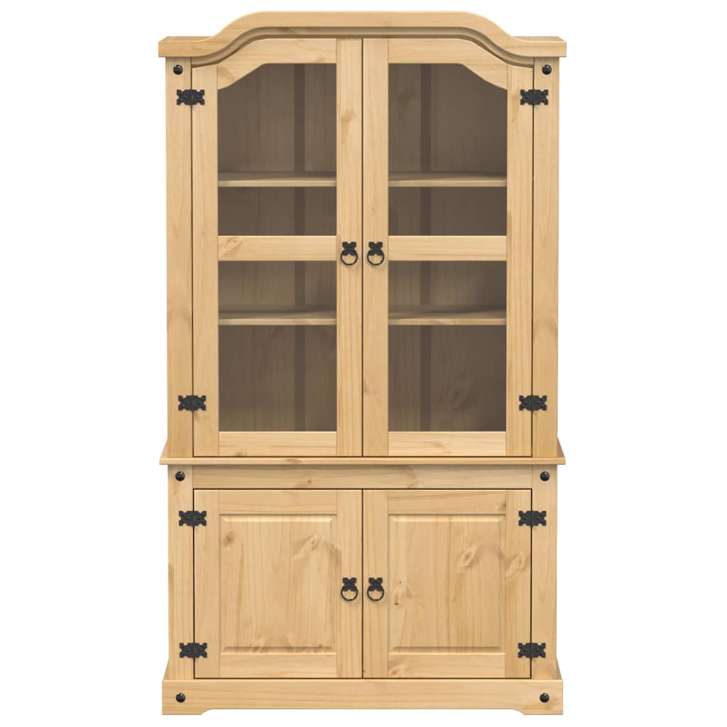 vidaXL Vitrine Corona 103,5x42x180 cm Massivholz Kiefer