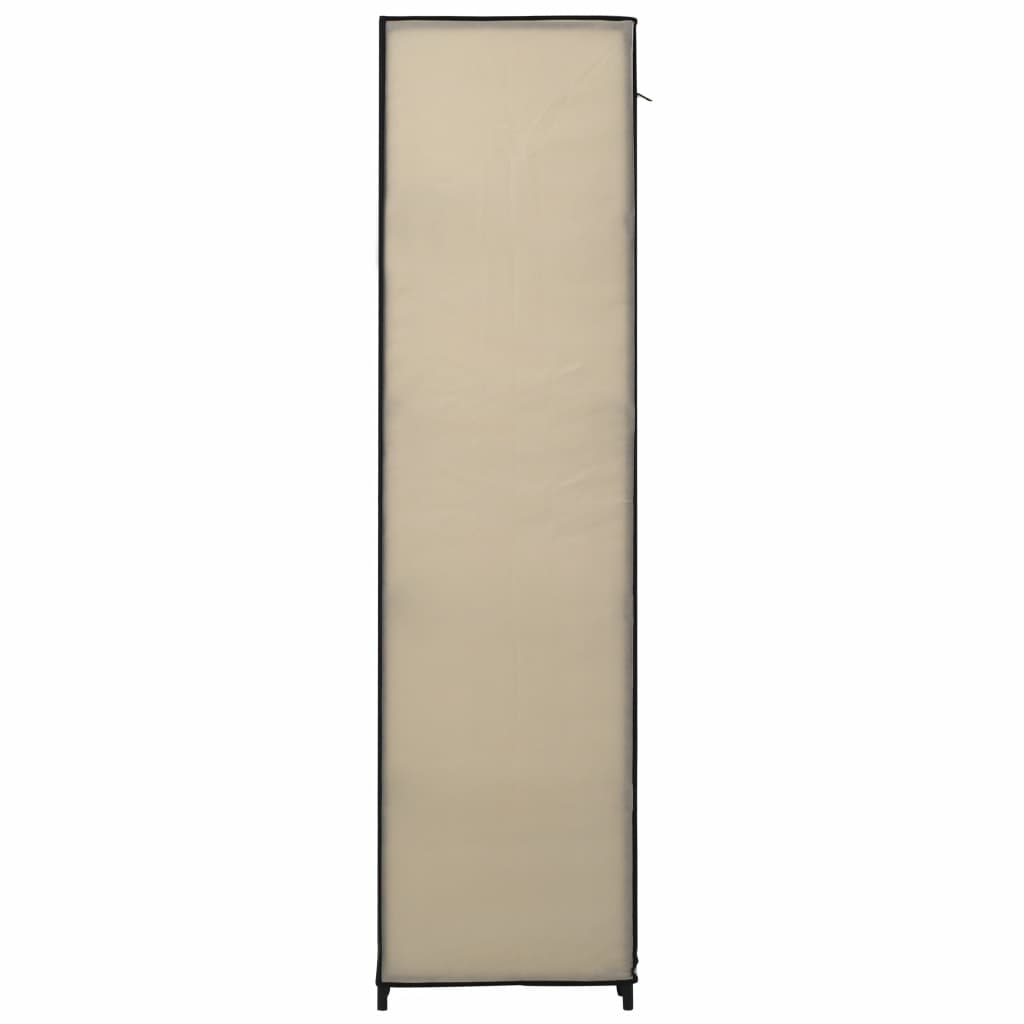 vidaXL Faltschränke 2 Stk. Creme 110x45x175 cm Stoff