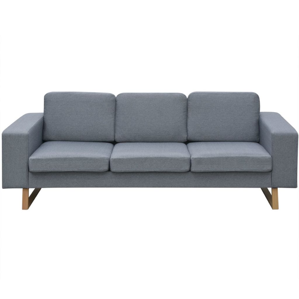 vidaXL 2-Sitzer und 3-Sitzer Sofa Set Hellgrau