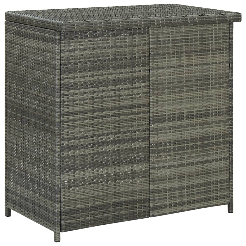 vidaXL 3-tlg. Bar Set Poly Rattan Grau