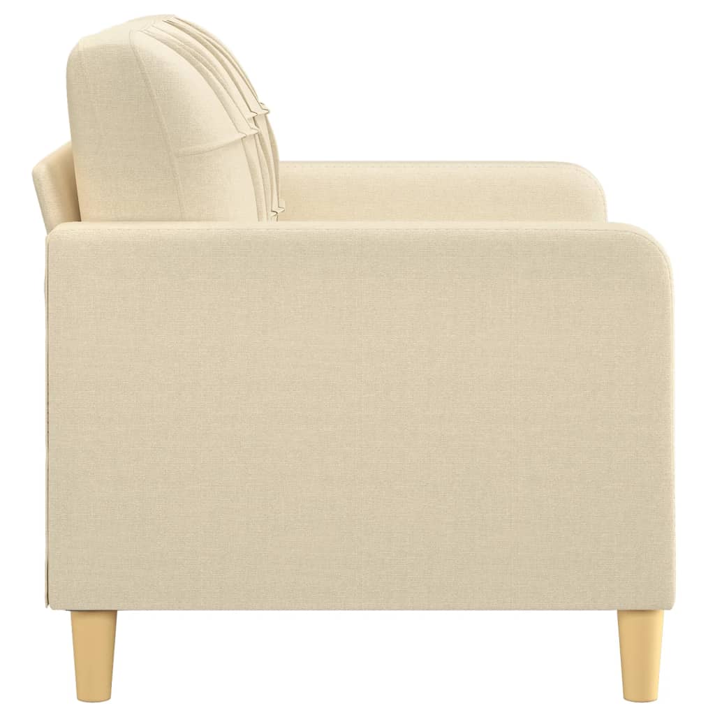 vidaXL 2-Sitzer-Sofa Creme 120 cm Stoff