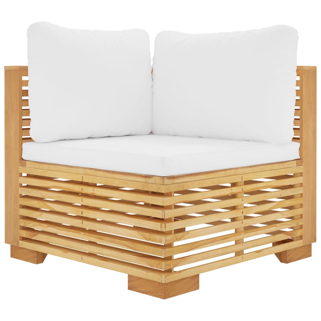 vidaXL 10-tlg. Garten-Lounge-Set mit Kissen Massivholz Teak