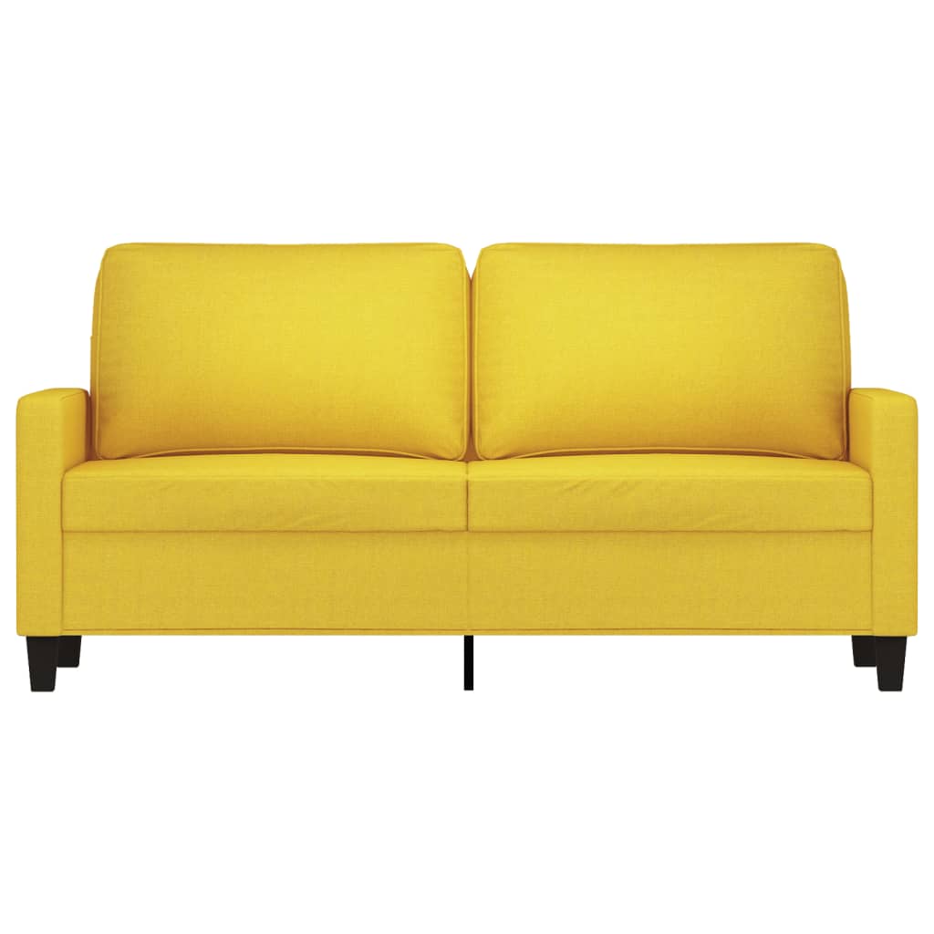 vidaXL 2-Sitzer-Sofa Hellgelb 140 cm Stoff