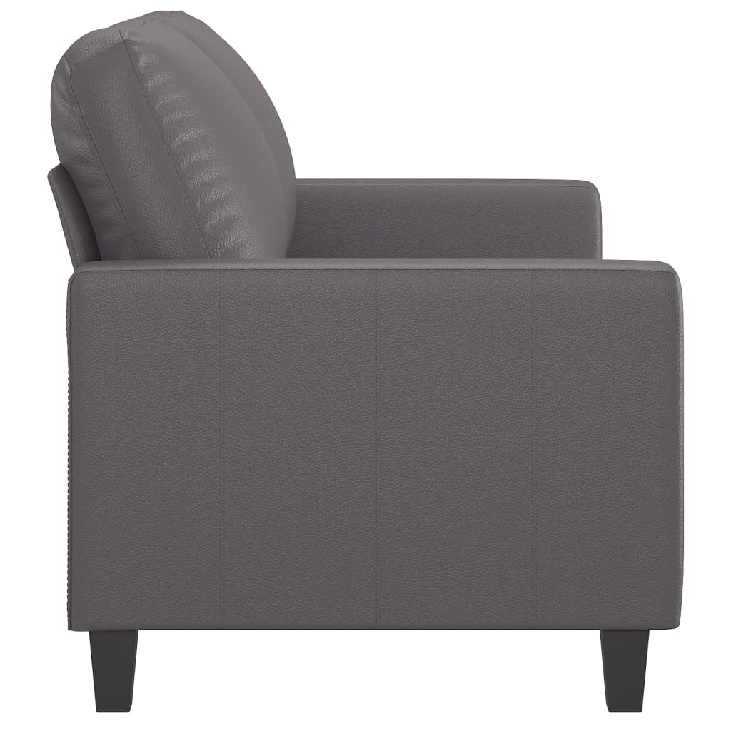 vidaXL 2-Sitzer-Sofa Grau 120 cm Kunstleder