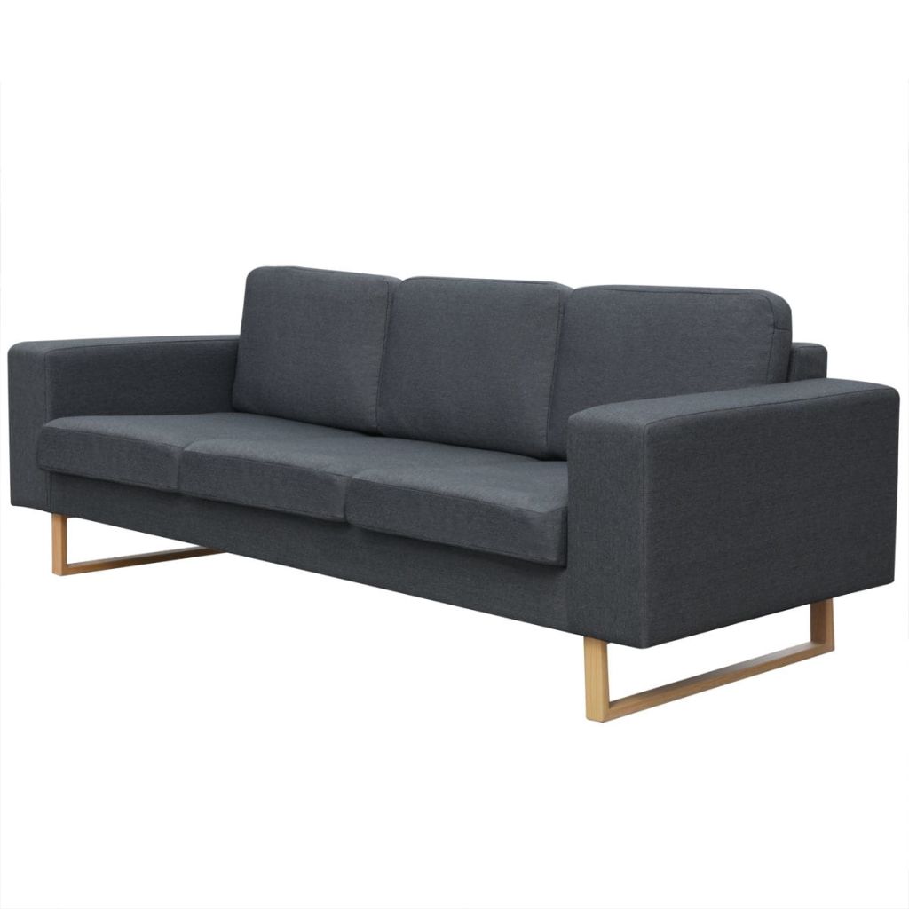 vidaXL 2-Sitzer und 3-Sitzer Sofa Set Dunkelgrau