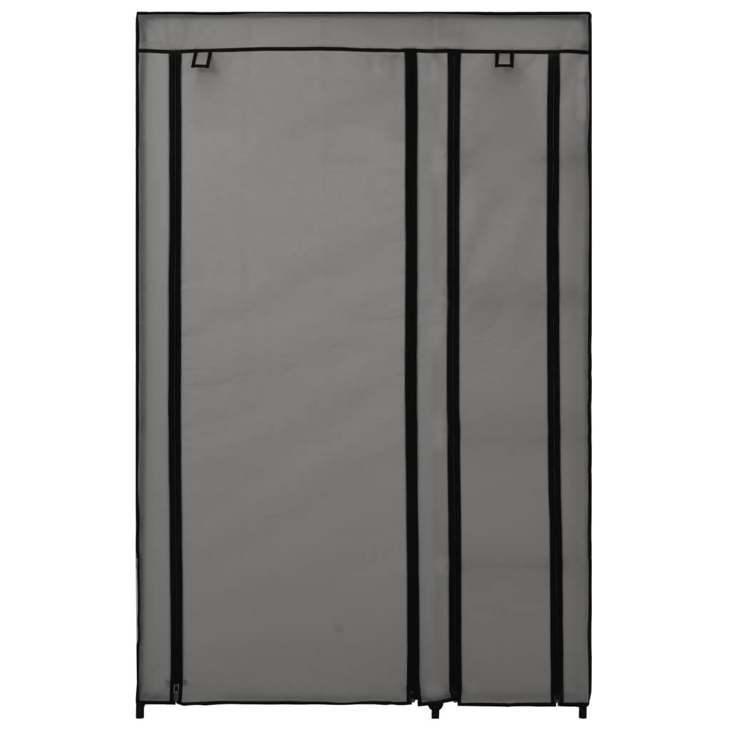 vidaXL Faltschränke 2 Stk. Grau 110x45x175 cm Stoff