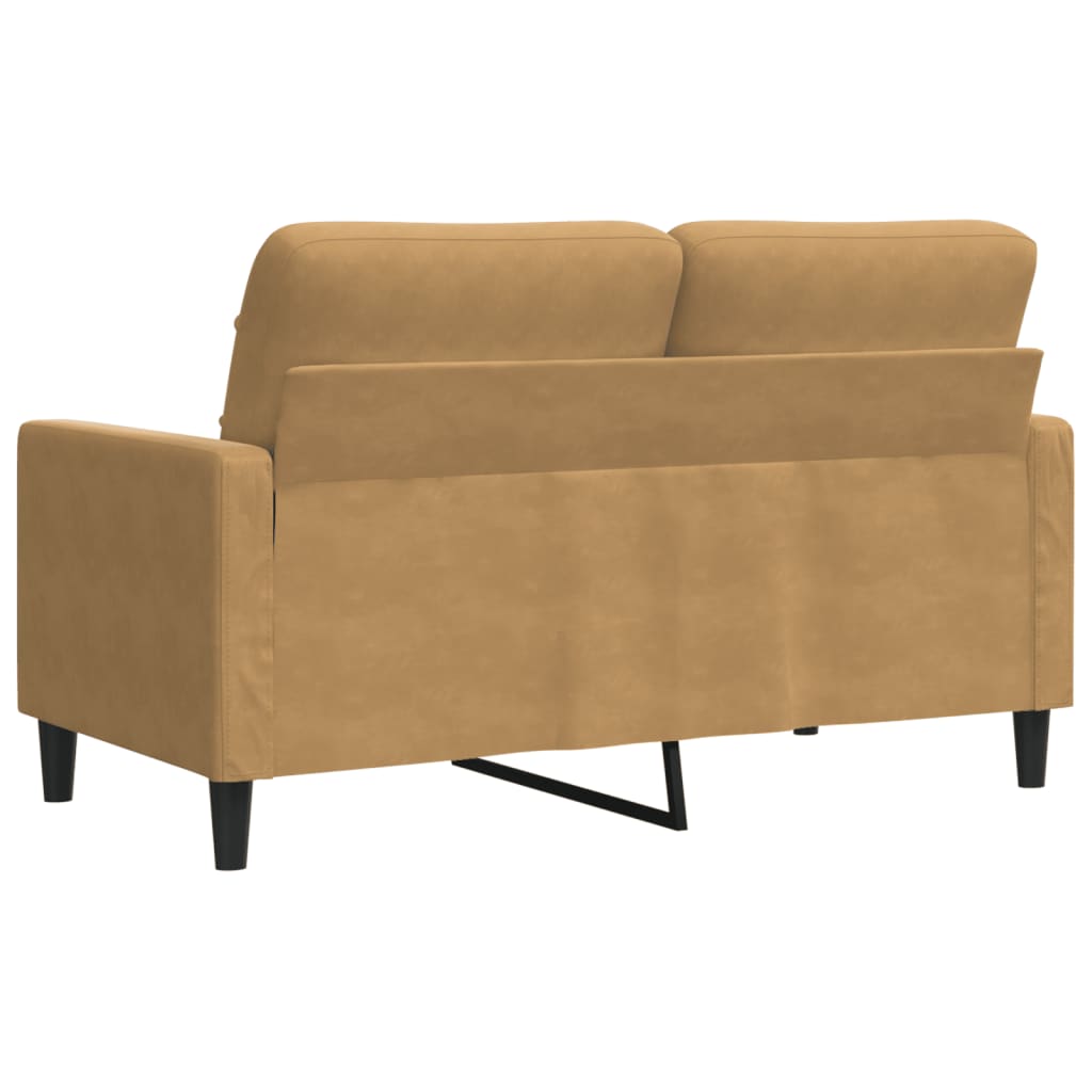 vidaXL 2-Sitzer-Sofa Braun 120 cm Samt