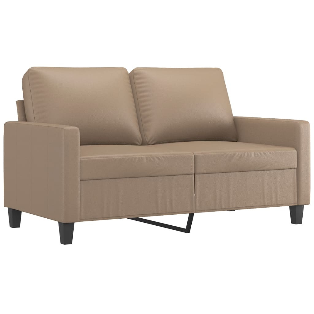 vidaXL 2-Sitzer-Sofa Cappuccino-Braun 120 cm Kunstleder