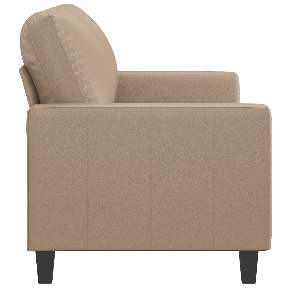 vidaXL 2-Sitzer-Sofa Cappuccino-Braun 120 cm Kunstleder