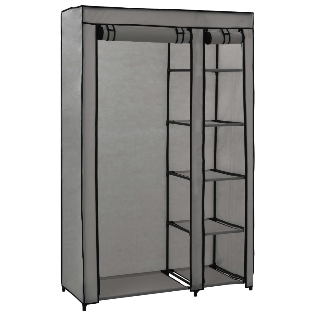 vidaXL Faltschrank Grau 110x45x175 cm Stoff