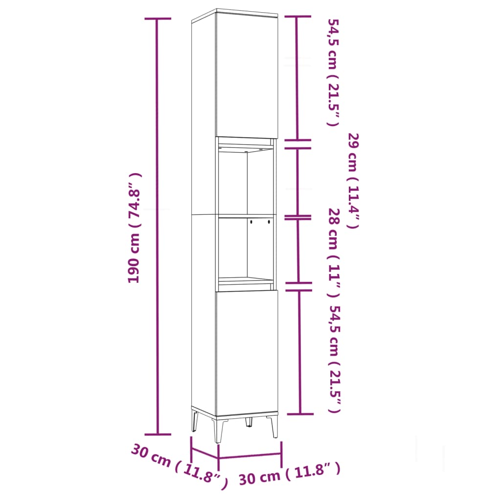 vidaXL 3-tlg. Badmöbel-Set Betongrau Holzwerkstoff