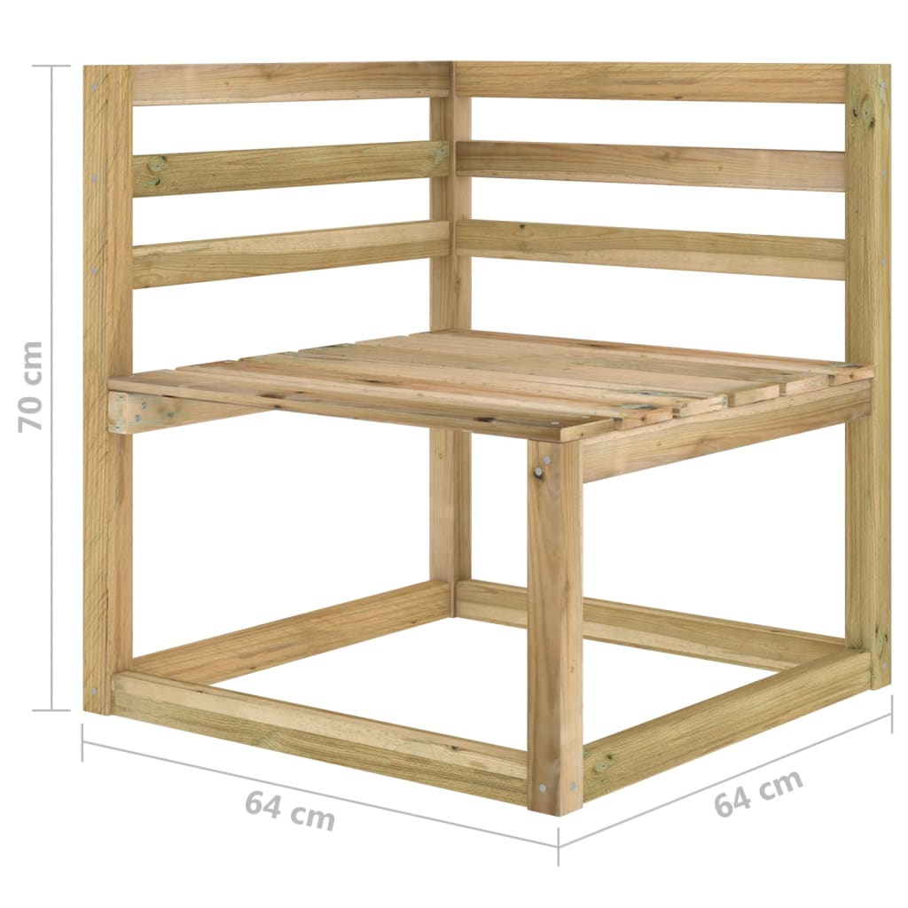 vidaXL 10-tlg. Garten-Lounge-Set Grün Imprägniertes Kiefernholz