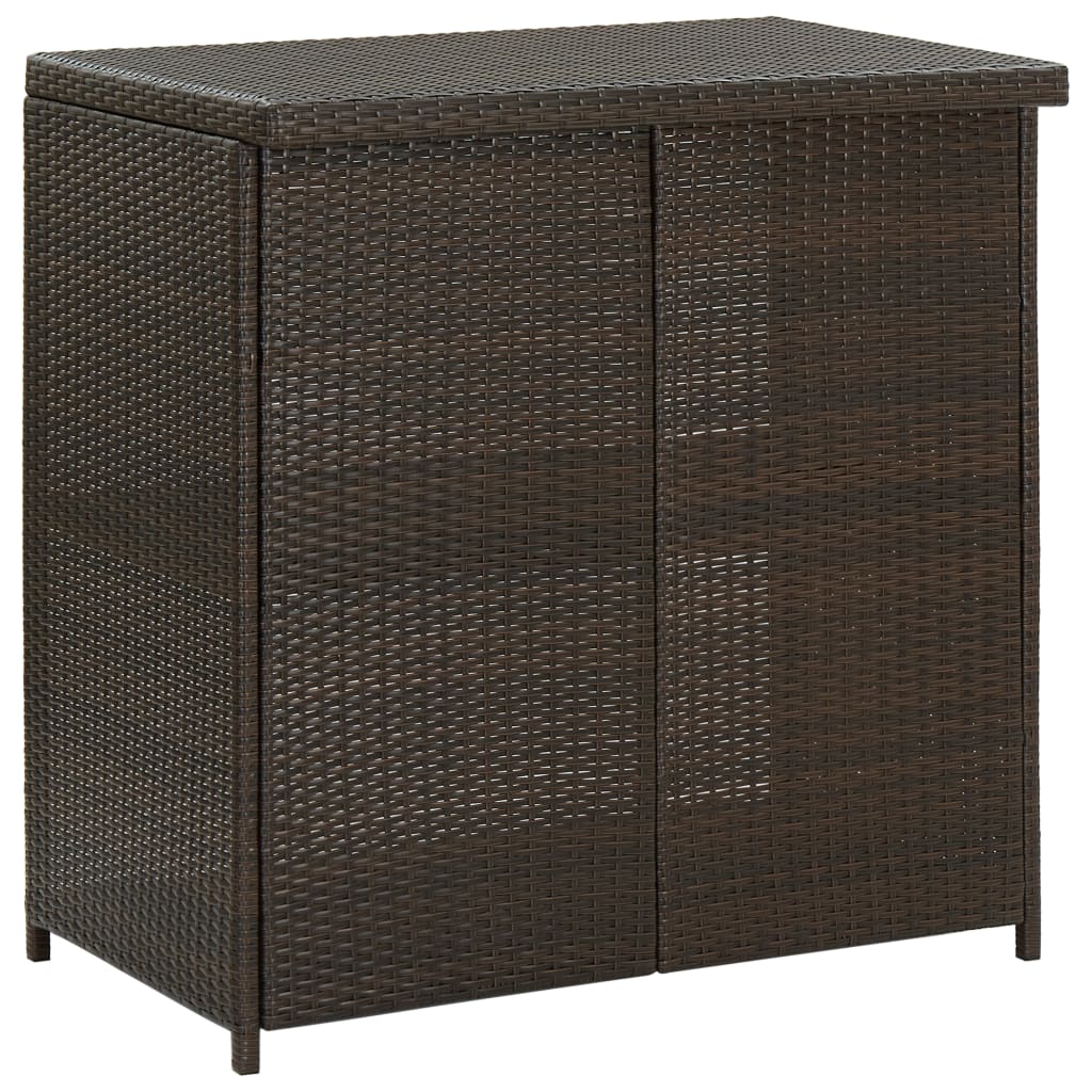 vidaXL 3-tlg. Bar Set Poly Rattan Braun