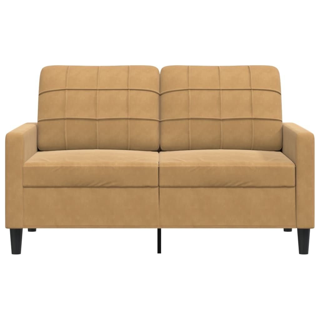 vidaXL 2-Sitzer-Sofa Braun 120 cm Samt