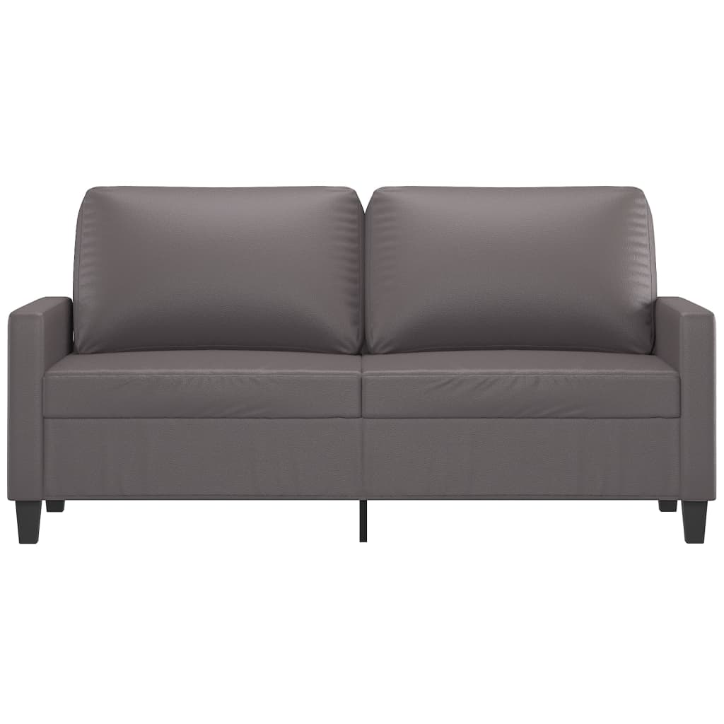 vidaXL 2-Sitzer-Sofa Grau 140 cm Kunstleder