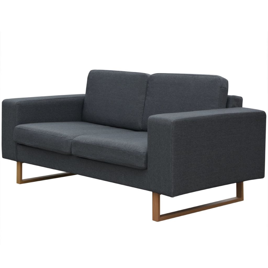 vidaXL 2-Sitzer und 3-Sitzer Sofa Set Dunkelgrau