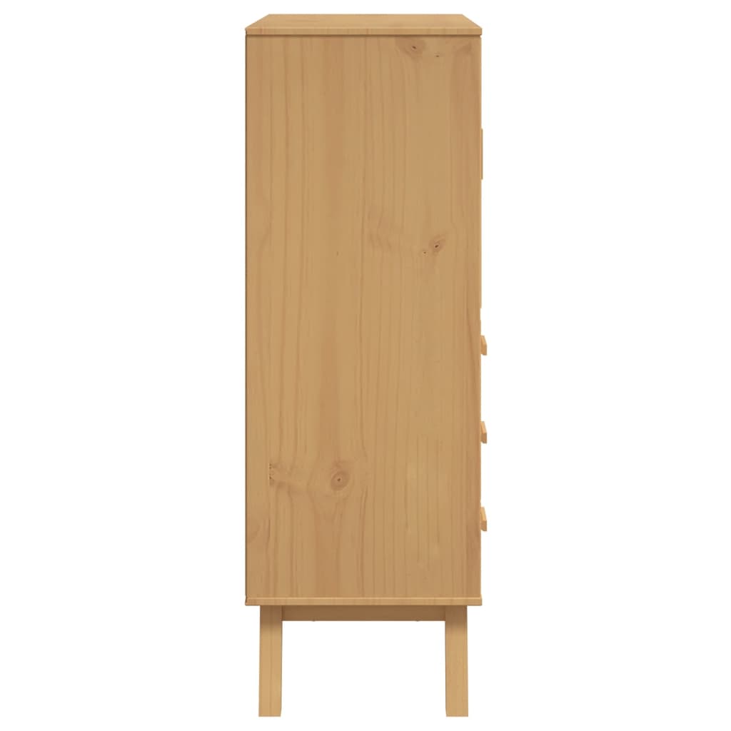 vidaXL Highboard OLDEN Braun 85x43x125 cm Massivholz Kiefer