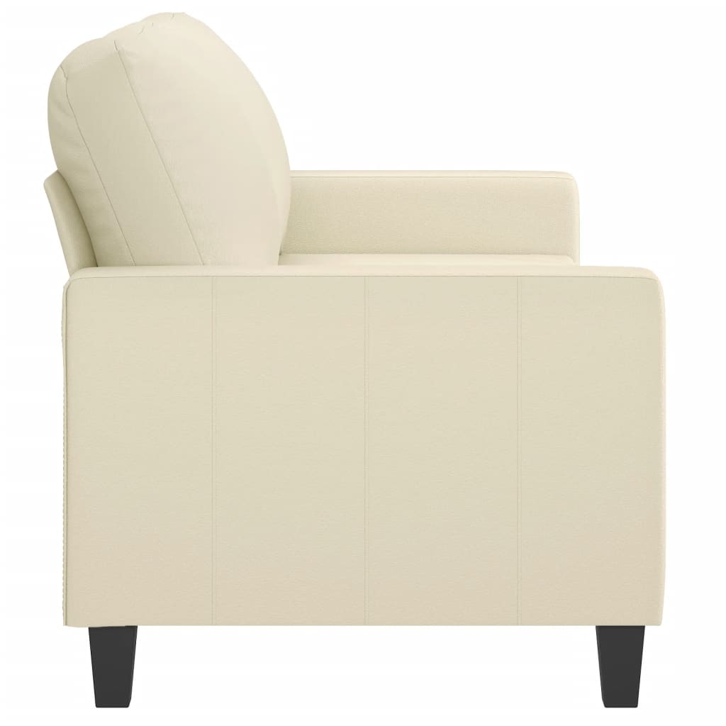 vidaXL 2-Sitzer-Sofa Creme 140 cm Kunstleder