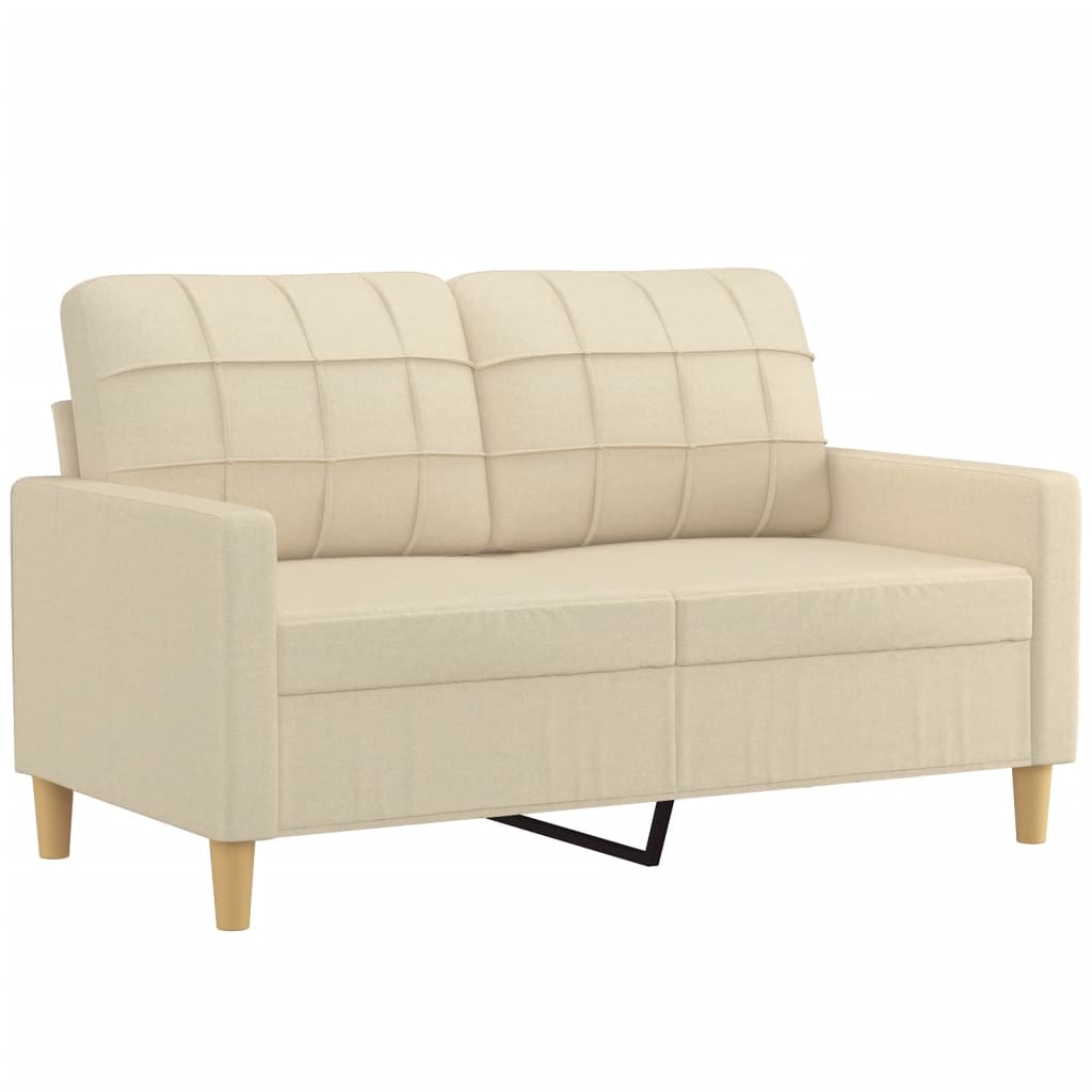 vidaXL 2-Sitzer-Sofa Creme 120 cm Stoff