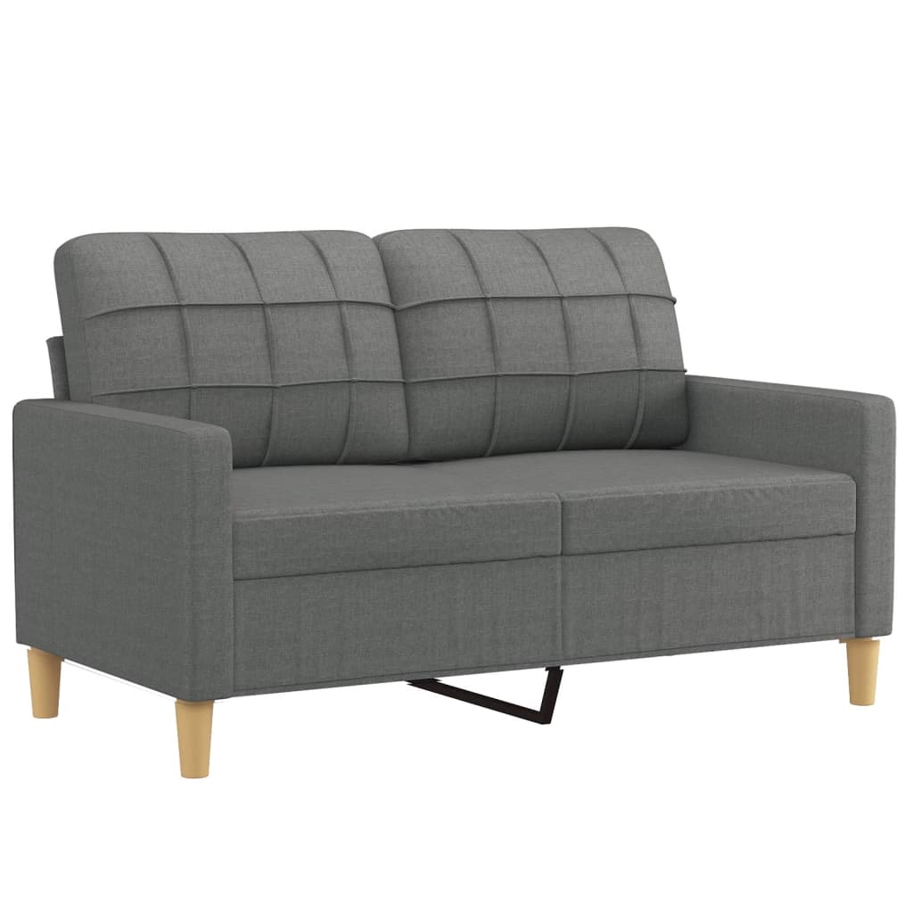 vidaXL 2-Sitzer-Sofa Dunkelgrau 120 cm Stoff