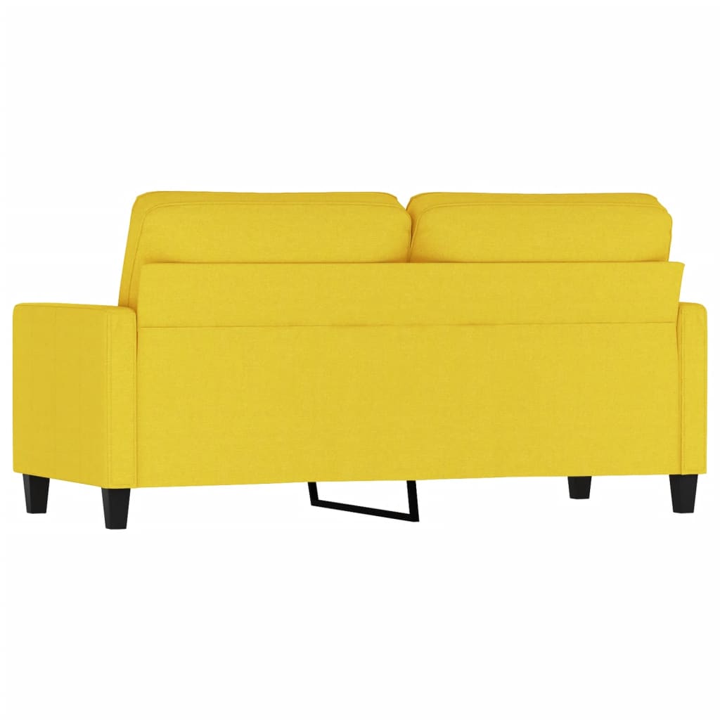 vidaXL 2-Sitzer-Sofa Hellgelb 140 cm Stoff