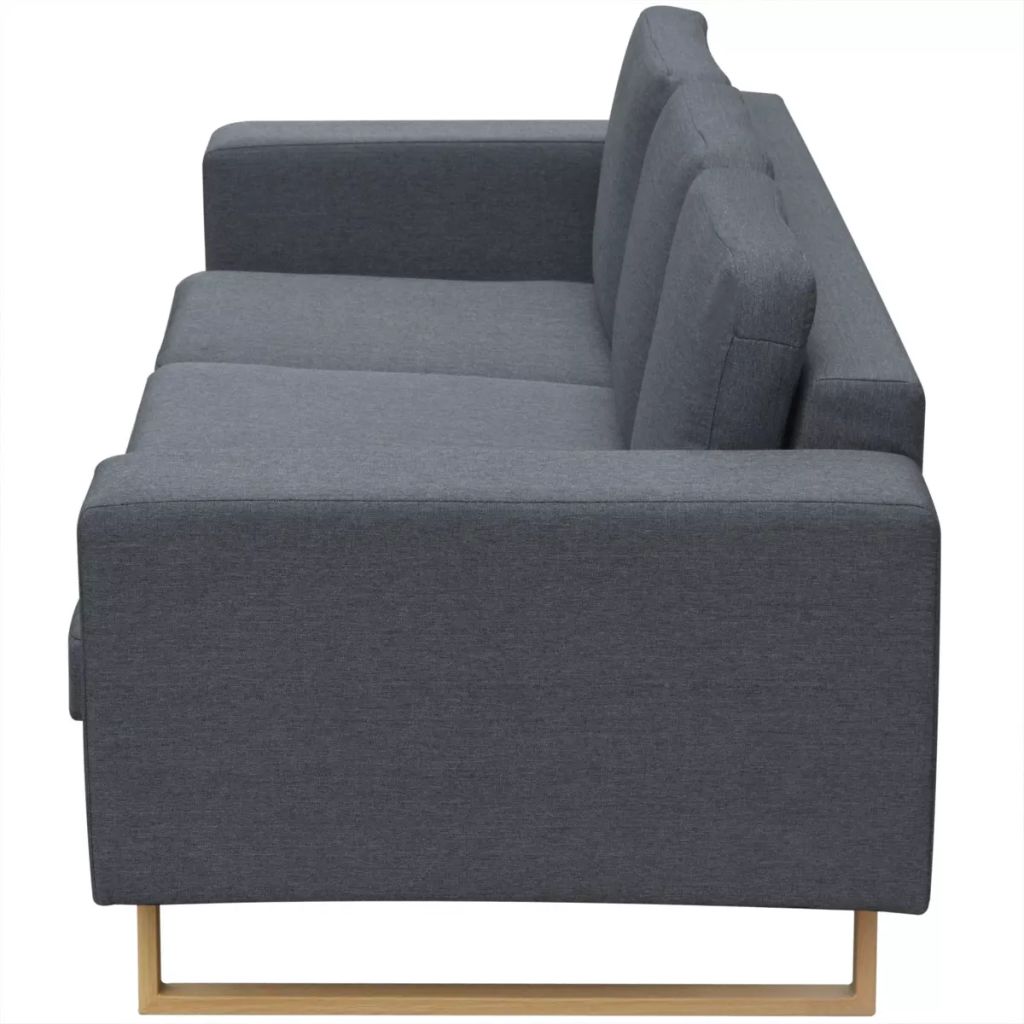 vidaXL 2-Sitzer und 3-Sitzer Sofa Set Dunkelgrau