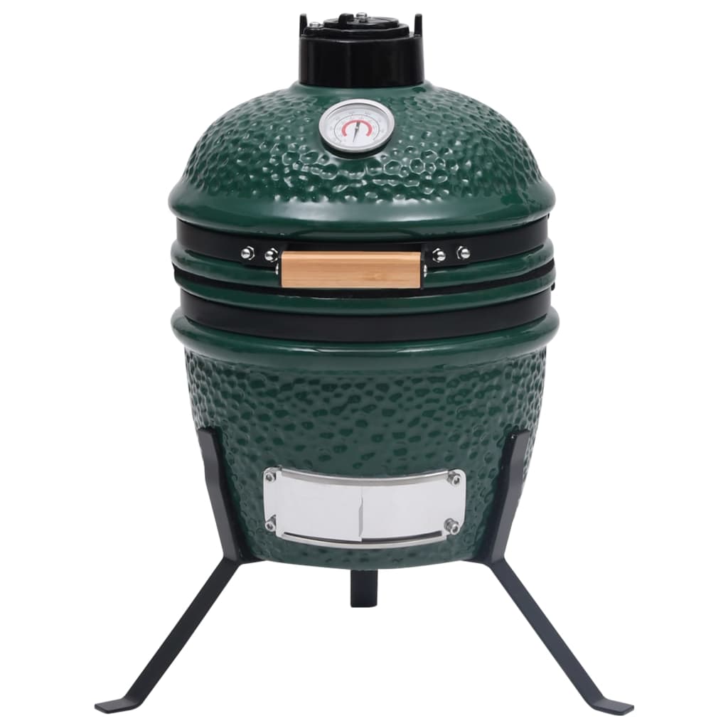 vidaXL 2-in-1 Kamado Grill Smoker Ceramic 56 cm Green