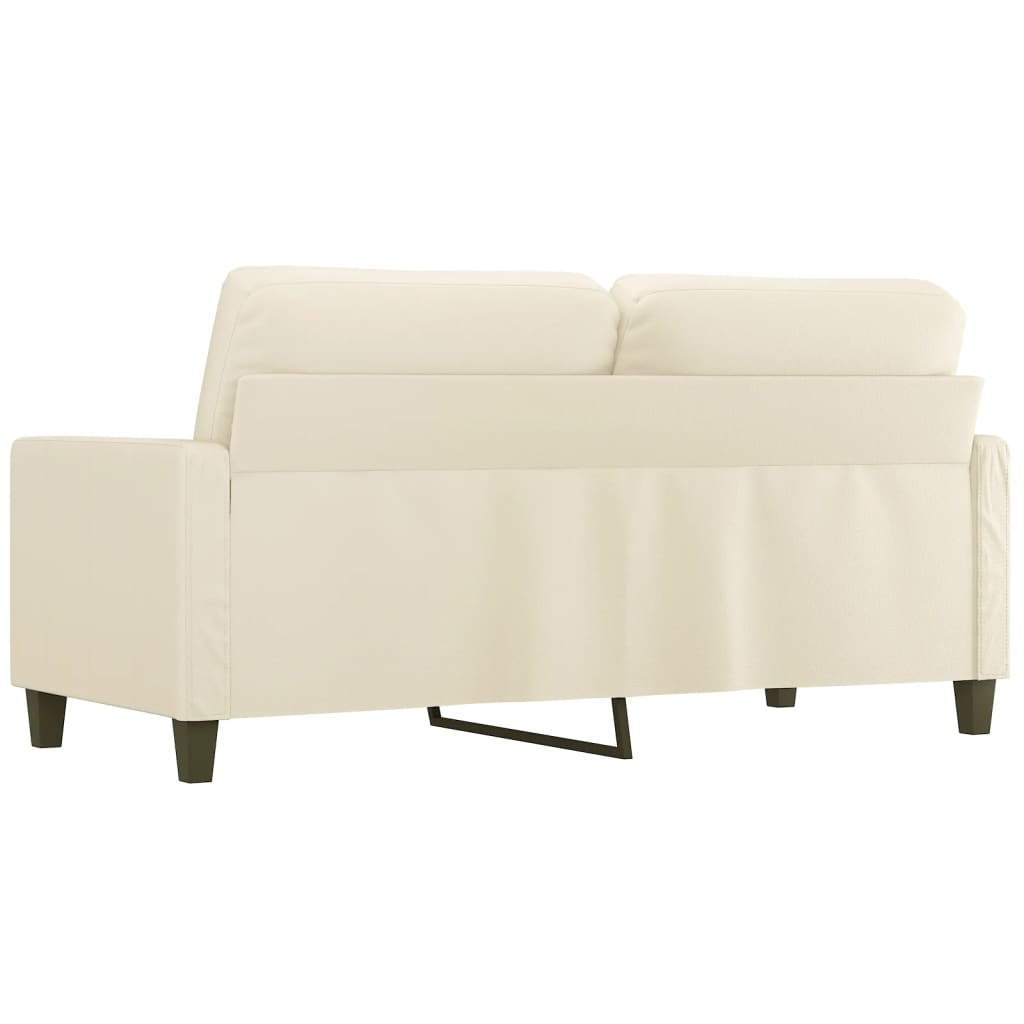 vidaXL 2-Sitzer-Sofa Creme 140 cm Kunstleder