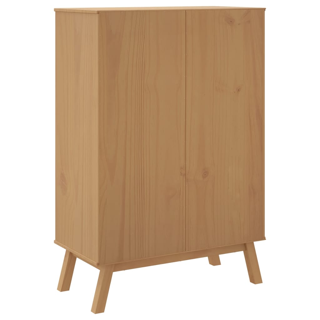 vidaXL Highboard OLDEN Braun 85x43x125 cm Massivholz Kiefer