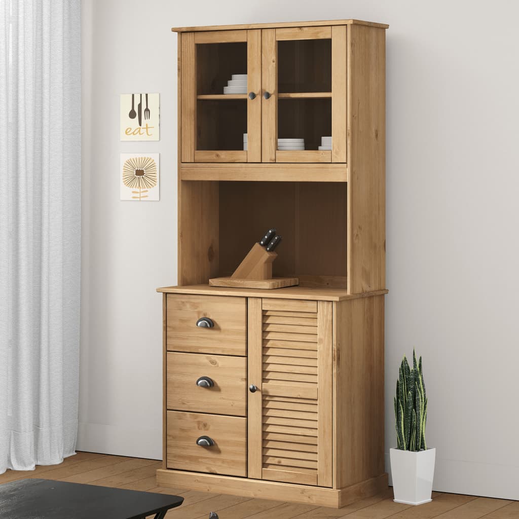 vidaXL Highboard VIGO 78x40x175 cm Massivholz Kiefer