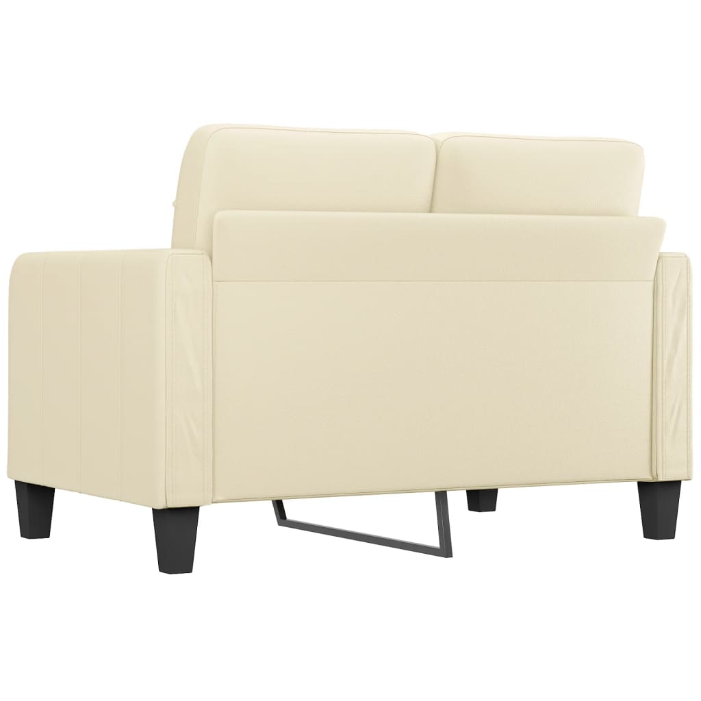 vidaXL 2-Sitzer-Sofa Creme 120 cm Kunstleder