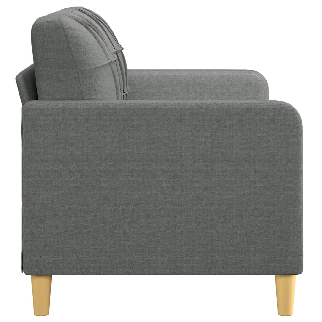 vidaXL 2-Sitzer-Sofa Dunkelgrau 140 cm Stoff