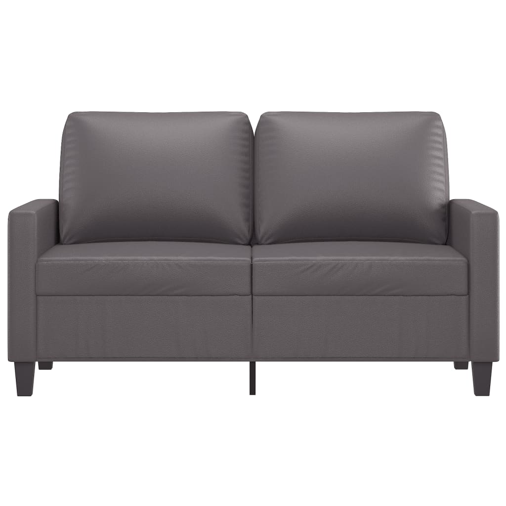 vidaXL 2-Sitzer-Sofa Grau 120 cm Kunstleder