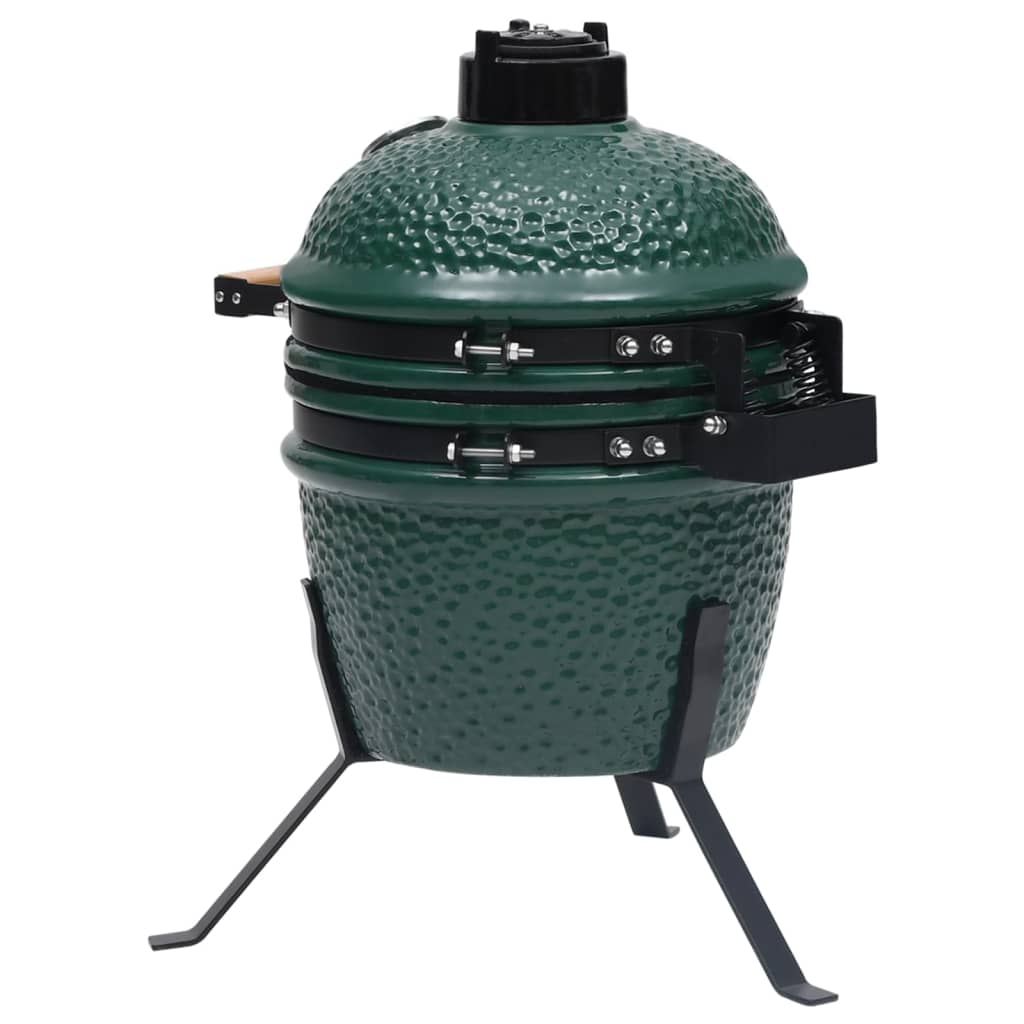 vidaXL 2-in-1 Kamado-Grill Smoker Keramik 56 cm Grün