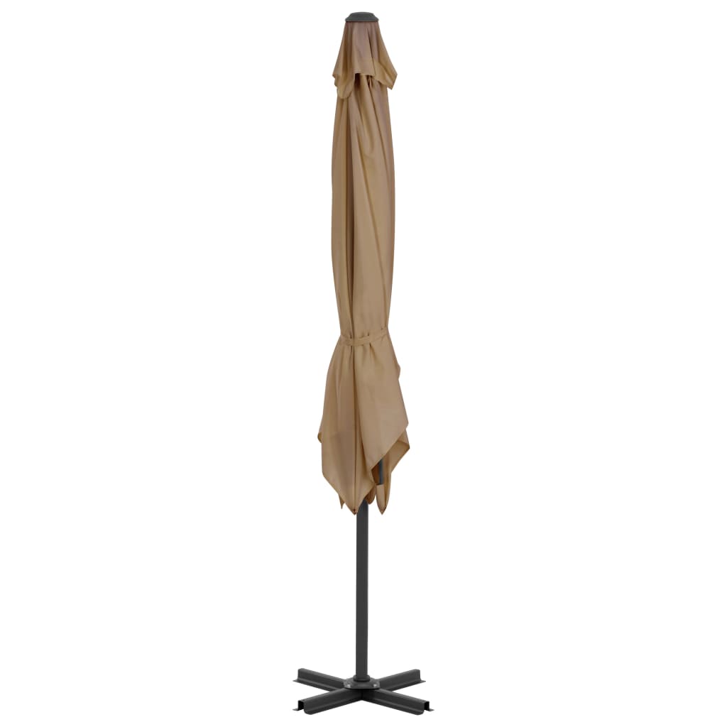 vidaXL Ampelschirm mit Aluminium-Mast 250x250 cm Taupe