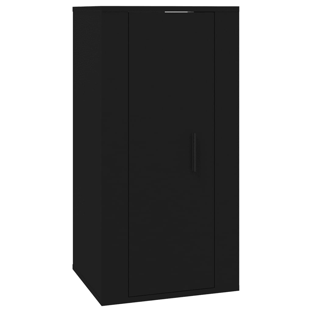 vidaXL 4-tlg. TV-Schrank-Set Schwarz Holzwerkstoff