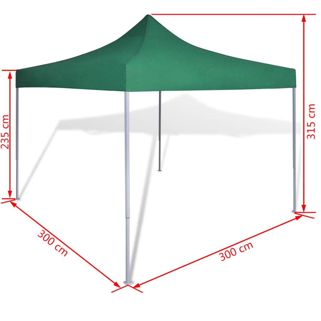 vidaXL Faltzelt 3 x 3 m Grün