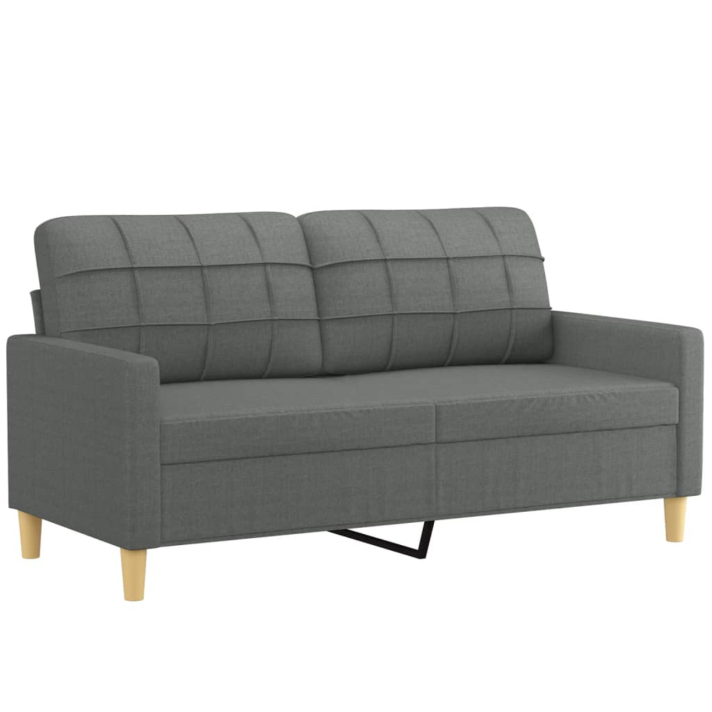 vidaXL 2-Sitzer-Sofa Dunkelgrau 140 cm Stoff