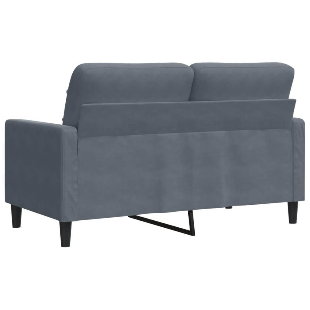 vidaXL 2-Sitzer-Sofa Dunkelgrau 120 cm Samt