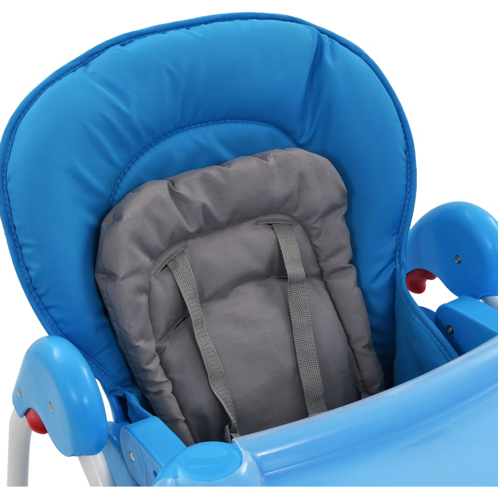 vidaXL Baby-Hochstuhl Blau und Grau 