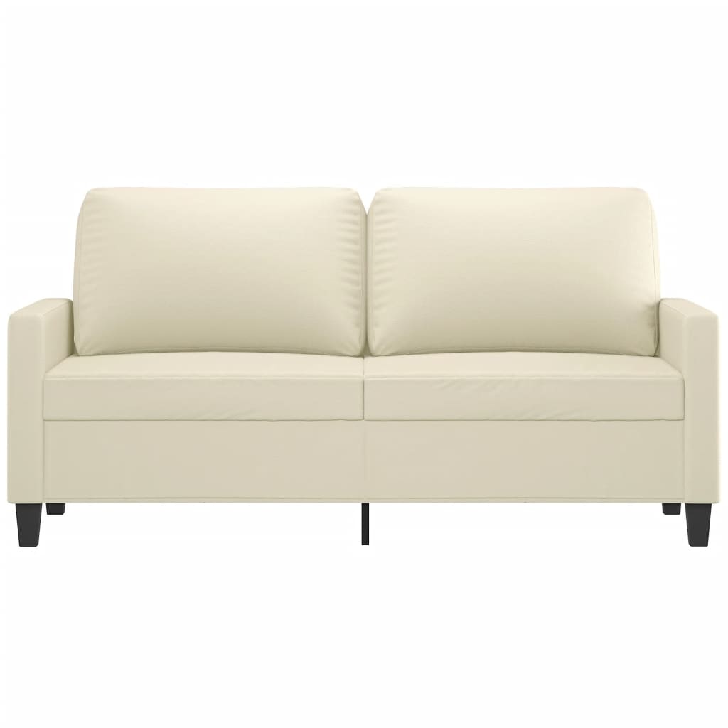 vidaXL 2-Sitzer-Sofa Creme 140 cm Kunstleder