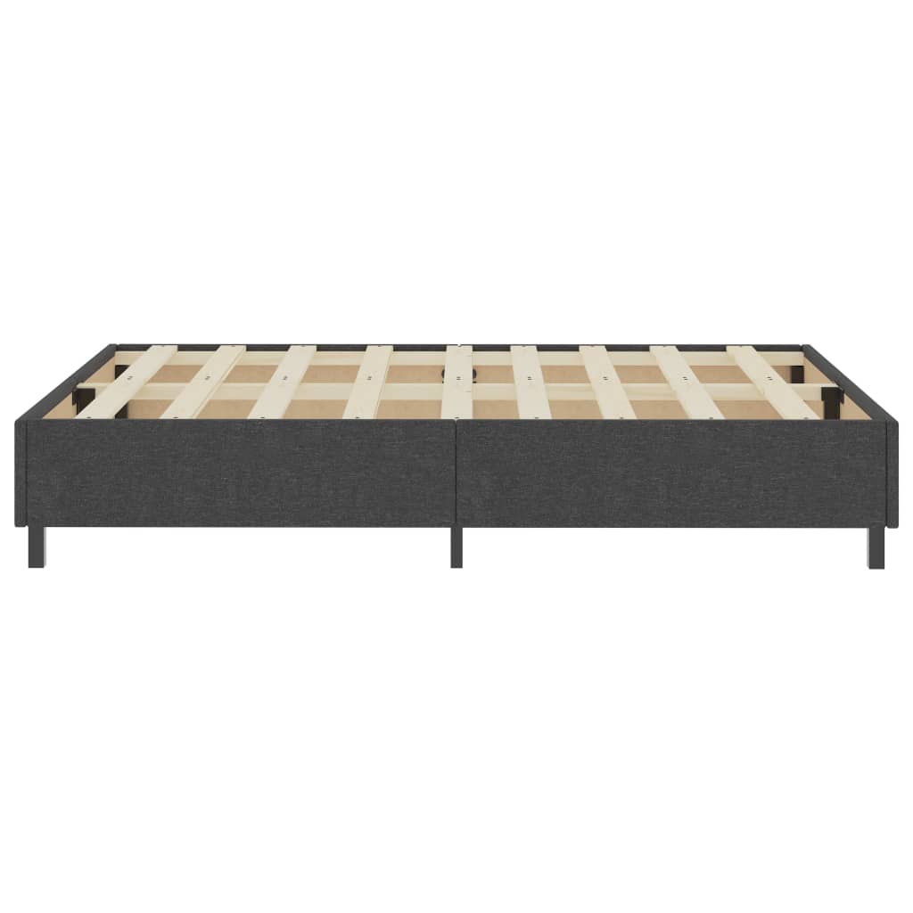 vidaXL Boxspringbett Dunkelgrau Stoff 180x200 cm