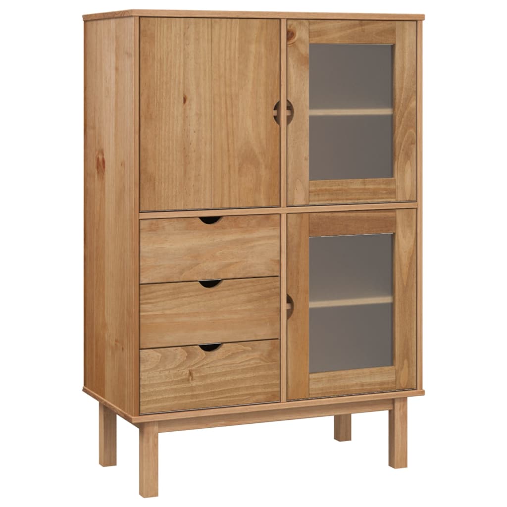 vidaXL Highboard OTTA 85x43x125 cm Massivholz Kiefer