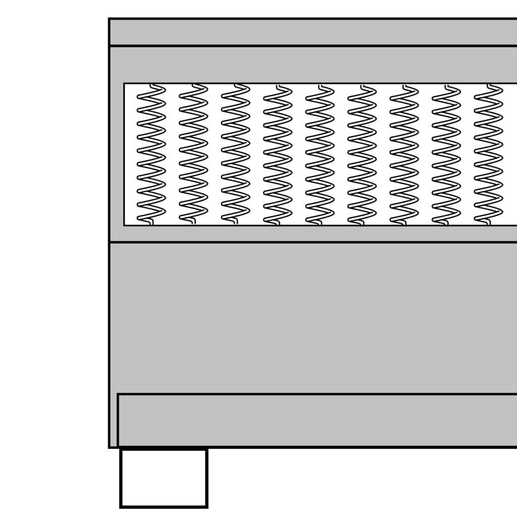 vidaXL Boxspringbett Dunkelgrau Stoff 200x200 cm