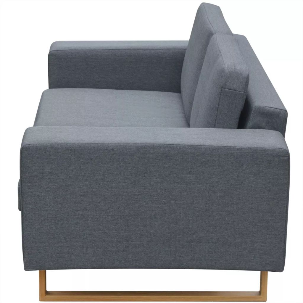 vidaXL 2-Sitzer und 3-Sitzer Sofa Set Hellgrau