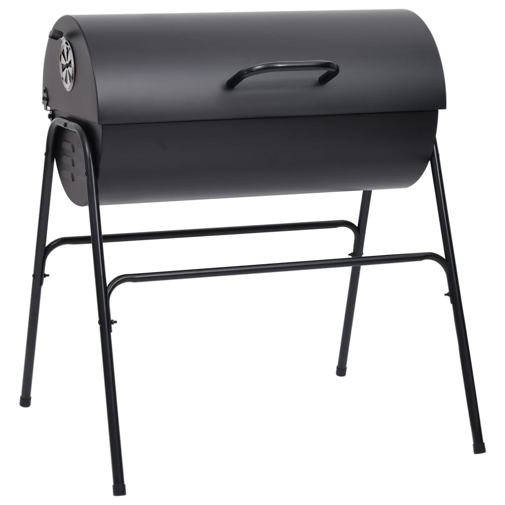 vidaXL Grill mit 2 Grillrosten Schwarz 80x95x90 cm Stahl 