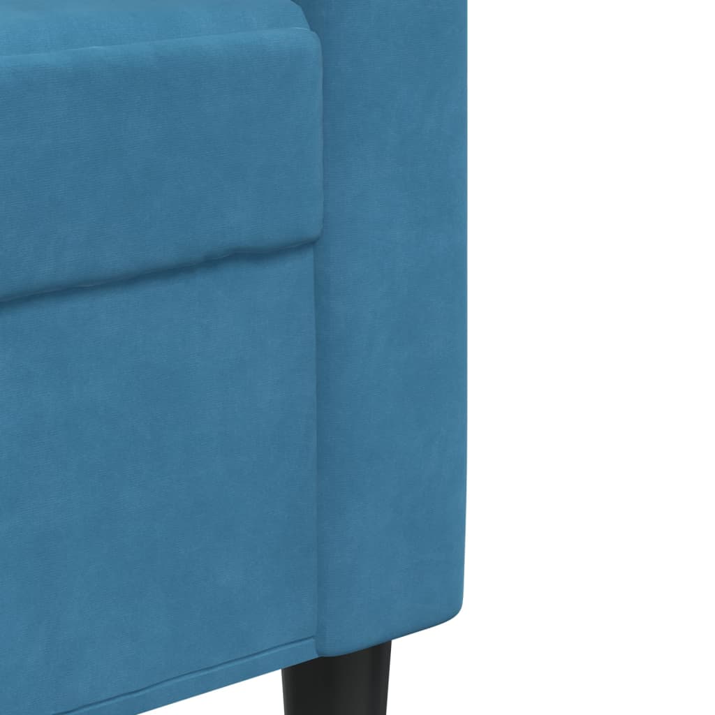 vidaXL 2-Sitzer-Sofa Blau 120 cm Samt